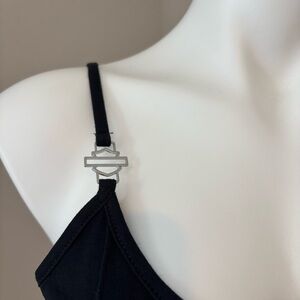 Harley-Davidson Women's Cami Basic H-D Tank Top Black Bar & Shield Logo Buckles